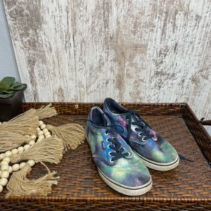 Vans Galaxy Shoes Lace Up Skate Space Sneakers Size 8.5
